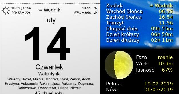 14 Lutego 2019 - Walentynki. Kartka z Kalendarza