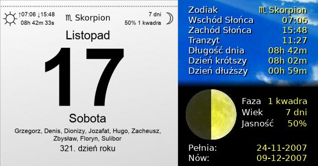 17 Listopada 2007 - Dzień Studenta. Kartka z Kalendarza
