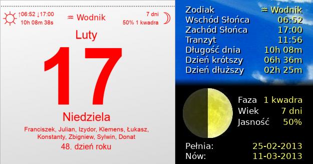 17 Lutego 2013 - Światowy Dzień Kota. Kartka z Kalendarza