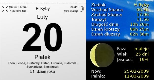 20 Lutego 2009 - Start Karnawału w Rio. Kartka z Kalendarza