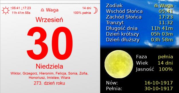 30 Września 1917 - Dzień Chłopaka. Kartka z Kalendarza