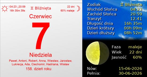 7 Czerwca 2026 - Dzień Dziękczynienia. Kartka z Kalendarza